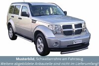 Schwellerrohre oval mit Tritt für DODGE Nitro KJ 2007> Edelstahl mit TÜV