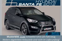 Schwellerrohre oval mit Tritt für HYUNDAI Santa Fe DM 2012> Edelstahl mit TÜV