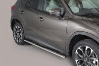 Schwellerrohre oval mit Tritt für MAZDA CX5 2015-16 Edelstahl mit TÜV