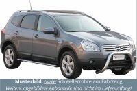 Schwellerrohre oval mit Tritt für NISSAN Qashqai +2 J10 2008> Edelstahl mit TÜV