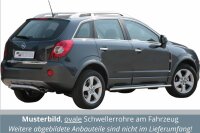 Schwellerrohre oval mit Tritt für OPEL Antara L-A 2007-11 Edelstahl mit TÜV