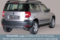 Schwellerrohre oval mit Tritt für SKODA Yeti 5L 2010> Edelstahl mit TÜV