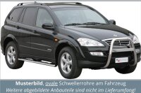 Schwellerrohre oval mit Tritt für SSANGYONG Kyron DJ 2007> Edelstahl mit TÜV