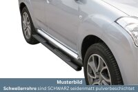 Schwellerrohre oval mit Tritt SCHWARZ für CITROEN...