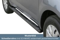 Schwellerrohre oval mit Tritt SCHWARZ für DAIHATSU...