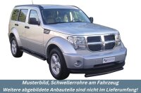 Schwellerrohre oval mit Tritt SCHWARZ für DODGE...