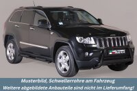 Schwellerrohre oval mit Tritt SCHWARZ für JEEP Grand...