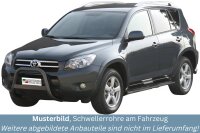 Schwellerrohre oval mit Tritt SCHWARZ für TOYOTA RAV 4 XA3 2006-09 V2A Ø76mm mit TÜV