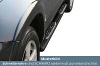 Schwellerrohre oval mit Tritt SCHWARZ für TOYOTA RAV 4 XA3 2009-10 V2A Ø76mm mit TÜV