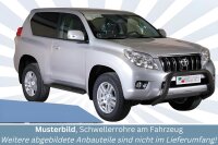 Schwellerrohre oval mit Tritt SCHWARZ für TOYOTA...