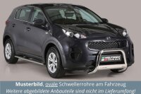 Schwellerrohre oval mit Tritt für KIA Sportage QL ab Bj. 2016- V2A mit TÜV