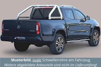 Schwellerrohre oval mit Tritt für MERCEDES X-Klasse W470 Edelstahl mit TÜV