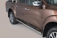 Schwellerrohre oval mit Tritt für NISSAN Navara D231 Doppelkabine Bj. 2016> TÜV