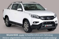 Schwellerrohre oval mit Tritt für SSANGYONG Musso & Grand Musso Bj. 2018- Edelstahl mit TÜV