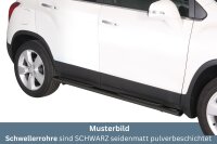 Schwellerrohre oval mit Tritt SCHWARZ für CHEVROLET...