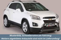 Schwellerrohre oval mit Tritt SCHWARZ für CHEVROLET...