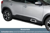 Schwellerrohre oval mit Tritt SCHWARZ für CITROEN C5...