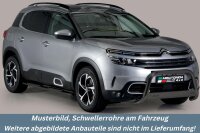 Schwellerrohre oval mit Tritt SCHWARZ für CITROEN C5...