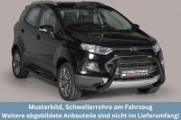 Schwellerrohre oval mit Tritt SCHWARZ für Ford...