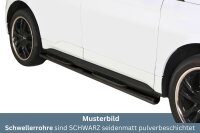 Schwellerrohre oval mit Tritt SCHWARZ für FORD Edge...