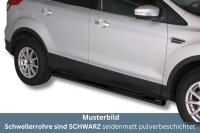 Schwellerrohre oval mit Tritt SCHWARZ für FORD Kuga...