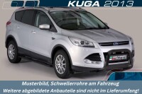 Schwellerrohre oval mit Tritt SCHWARZ für FORD Kuga...