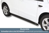 Schwellerrohre oval mit Tritt SCHWARZ für FORD Kuga...