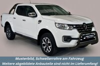 Schwellerrohre oval mit Tritt SCHWARZ für RENAULT...