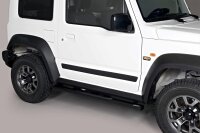 Schwellerrohre oval mit Tritt SCHWARZ für SUZUKI Jimny GJ HJ Bj.2018- V2A Ø76mm mit TÜV