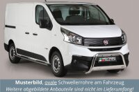 Schwellerrohre oval mit Tritt für Fiat Talento Bj. 2016> Edelstahl mit TÜV