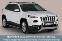 Schwellerrohre oval mit Tritt für Jeep Cherokee KL...