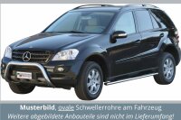 Schwellerrohre oval mit Tritt für Mercedes ML W164...