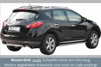 Schwellerrohre oval mit Tritt für NISSAN Murano Bj.08- Edelstahl mit TÜV