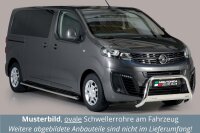 Schwellerrohre oval mit Tritt für OPEL Vivaro & Zafira Life L2 Edelstahl mit TÜV