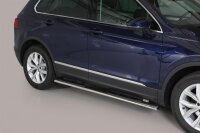 Schwellerrohre oval mit Tritt für VW Tiguan Bj.16-...