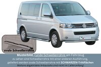 Schwellerrohre oval mit Tritt für VW T5 ab Bj.10-...