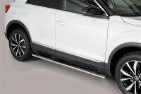 Schwellerrohre oval mit Tritt für VW T-ROC ab Bj.17-...