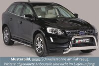 Schwellerrohre oval mit Tritt für VOLVO XC60 Bj.08-17 Edelstahl mit TÜV