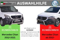 Frontbügel Edelstahl schwarz für Mercedes Citan W420 21- 63mm mit ABE Rammschutz