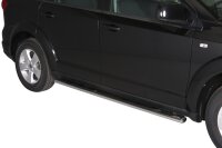 Schwellerrohre oval mit Tritt für Fiat Freemont 2011- Edelstahl 95x52mm mit TÜV
