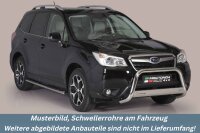 Schwellerrohre oval mit Tritt für SUBARU Forester SJ Bj. 2013- Edelstahl 95x52mm mit TÜV