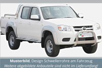 Schwellerrohre Design für MAZDA BT50 Doppelkabine UN 2009-12 V2A m. TÜV