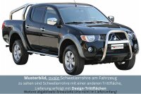 Schwellerrohre Design für MITSUBISHI L200 Doppelkabine 2006-09 V2A TÜV