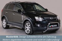 Schwellerrohre Design für OPEL Antara L-A 2011> Facelift Edelstahl