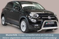 Schwellerrohre Design für Fiat 500X Edelstahl