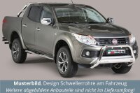 Schwellerrohre Design für Fiat Fullback Doppelkabine ab Bj.2016> Edelstahl