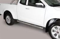 Schwellerrohre Design für ISUZU D-Max Bj.2020- Space Cab Edelstahl