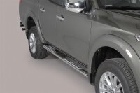 Schwellerrohre Design für MITSUBISHI L200 KJOT Doppelkabine Bj. 2015- Edelstahl