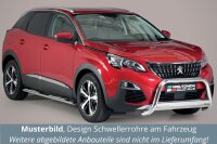 Schwellerrohre Design für Peugeot 3008 Bj. 2016- Edelstahl