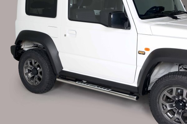 Schwellerrohre Design für SUZUKI Jimny GJ HJ Bj.2018- Edelstahl